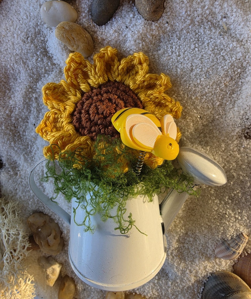 Tournesol au crochet (Jaune)