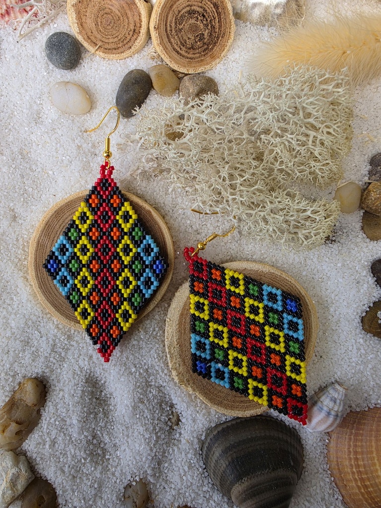 Boucles d oreilles Mosaïque ✨
